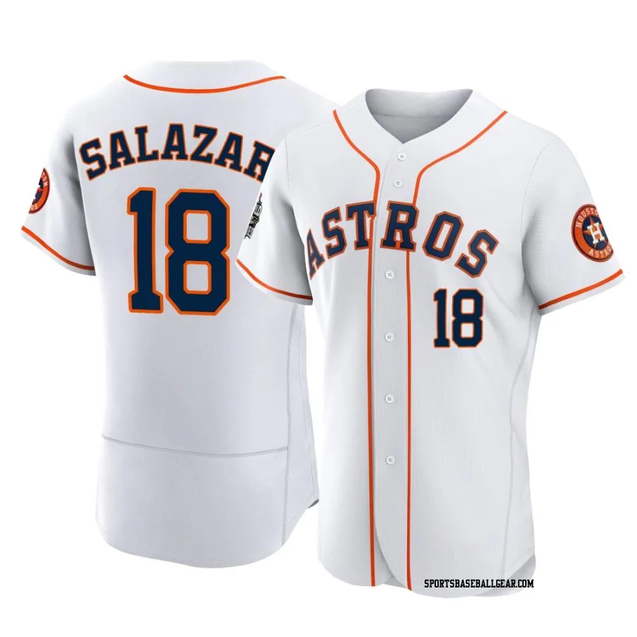 Cesar Salazar Men's Houston Astros White Authentic 2022 World Series Home Jersey