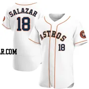 Cesar Salazar Men's Houston Astros White Authentic Home Jersey