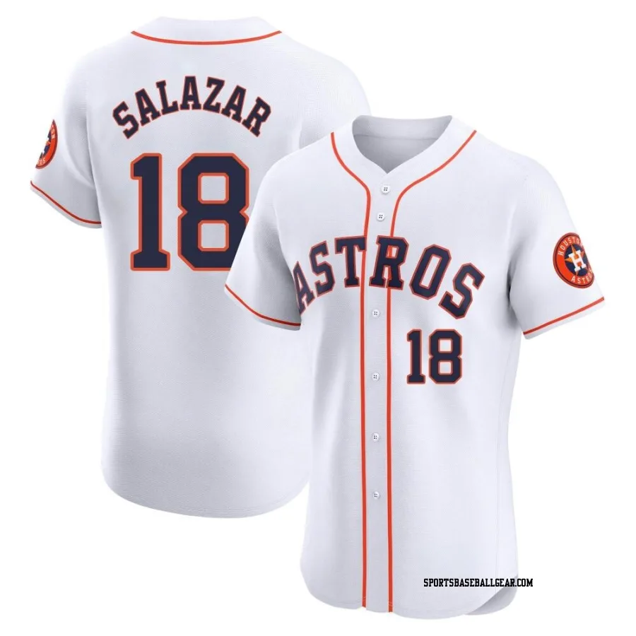 Cesar Salazar Men's Houston Astros White Elite Home Jersey