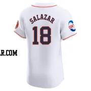 Cesar Salazar Men's Houston Astros White Elite Home Patch Jersey