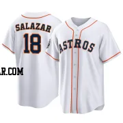 Cesar Salazar Men's Houston Astros White Replica 2022 World Series Home Jersey