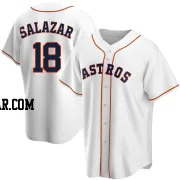 Cesar Salazar Men's Houston Astros White Replica Home Jersey