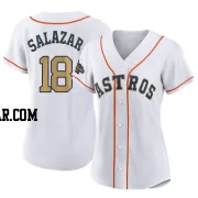 Cesar Salazar Women's Houston Astros Gold Authentic White 2023 Collection Jersey