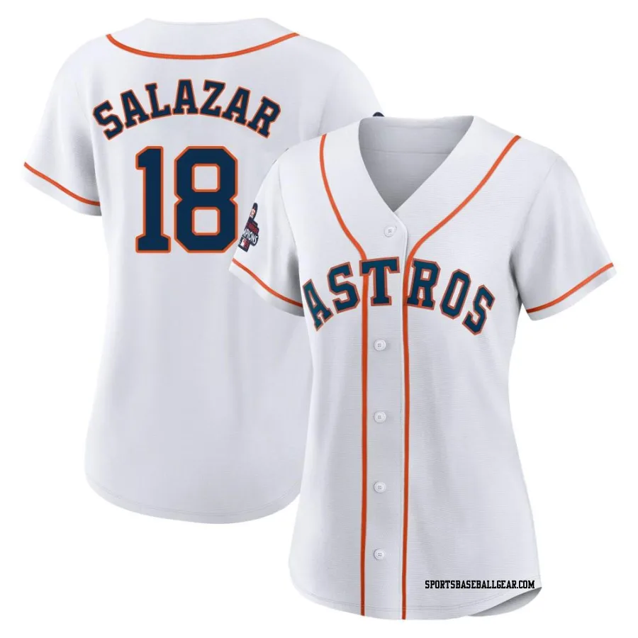 Cesar Salazar Women's Houston Astros White Authentic 2022 World Series Champions Home Jersey