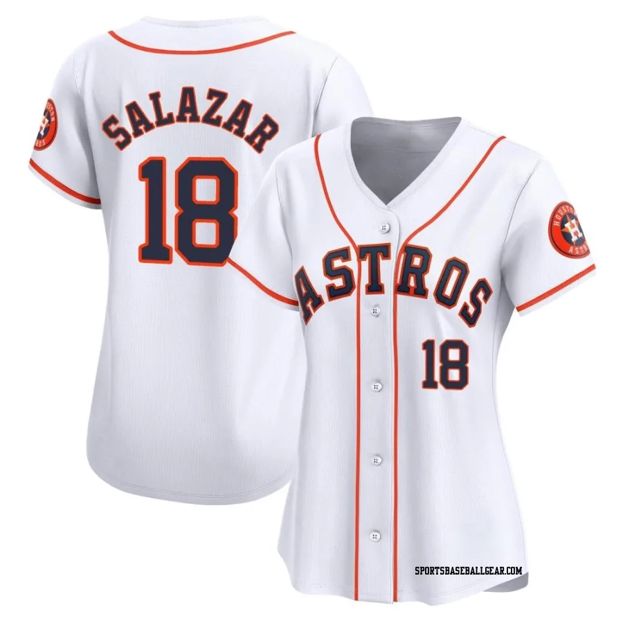 Cesar Salazar Women's Houston Astros White Limited Home Jersey