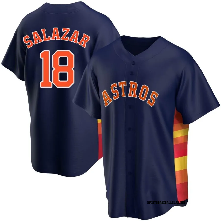 Cesar Salazar Youth Houston Astros Navy Replica Alternate Jersey