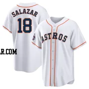 Cesar Salazar Youth Houston Astros White Replica 2022 World Series Champions Home Jersey