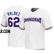 Cesar Valdez Youth Dominican Republic Baseball White Replica 2023 World Baseball Classic Jersey