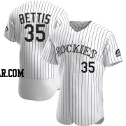 Chad Bettis Men's Colorado Rockies White Authentic Home Jersey