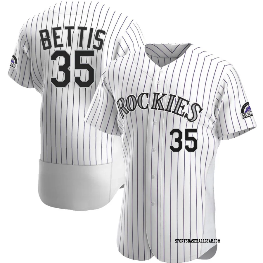 Chad Bettis Men's Colorado Rockies White Authentic Home Jersey