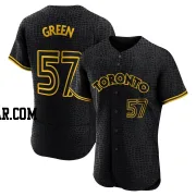 Chad Green Men's Toronto Blue Jays Black Authentic Snake Skin City Jersey