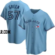 Chad Green Men's Toronto Blue Jays Blue Replica Powder Alternate Jersey