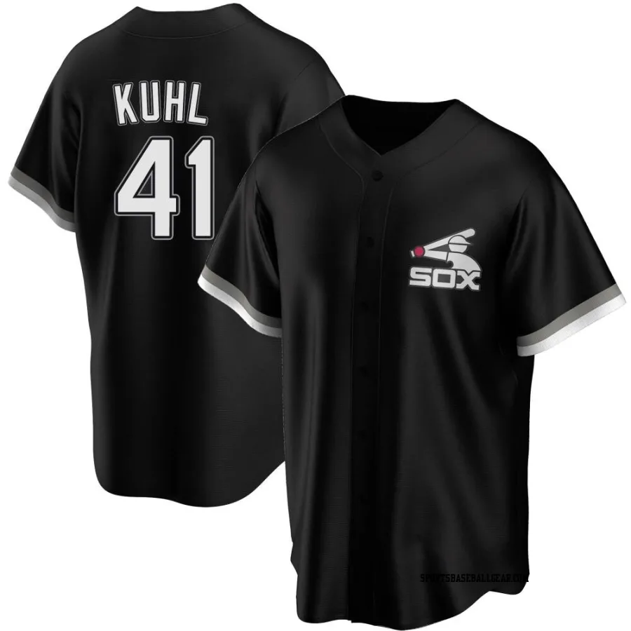 Chad Kuhl Men's Chicago White Sox Black Replica Spring Training Jersey