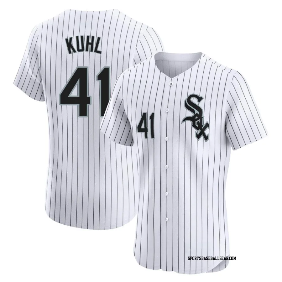 Chad Kuhl Men's Chicago White Sox White Elite Home Jersey