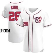 Chad Kuhl Men's Washington Nationals White Authentic Alternate Jersey