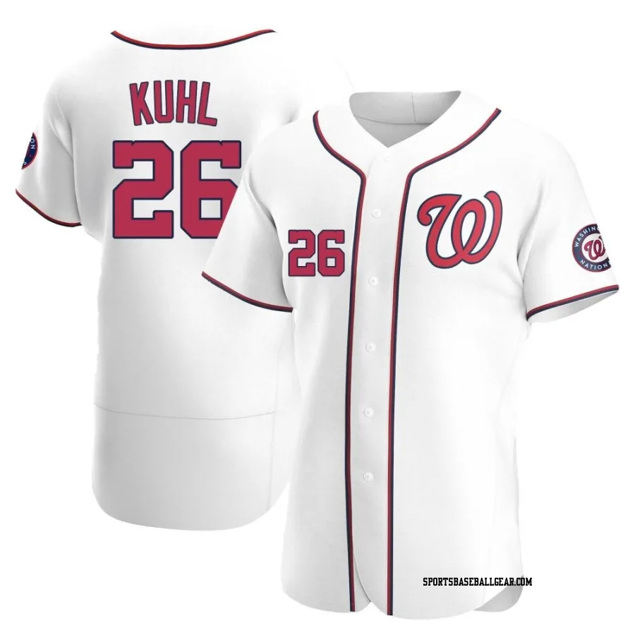 Chad Kuhl Men's Washington Nationals White Authentic Home Jersey