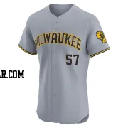 Chad Patrick Men's Milwaukee Brewers Gray Elite Road Jersey