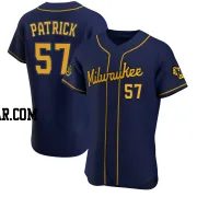 Chad Patrick Men's Milwaukee Brewers Navy Authentic Alternate Jersey