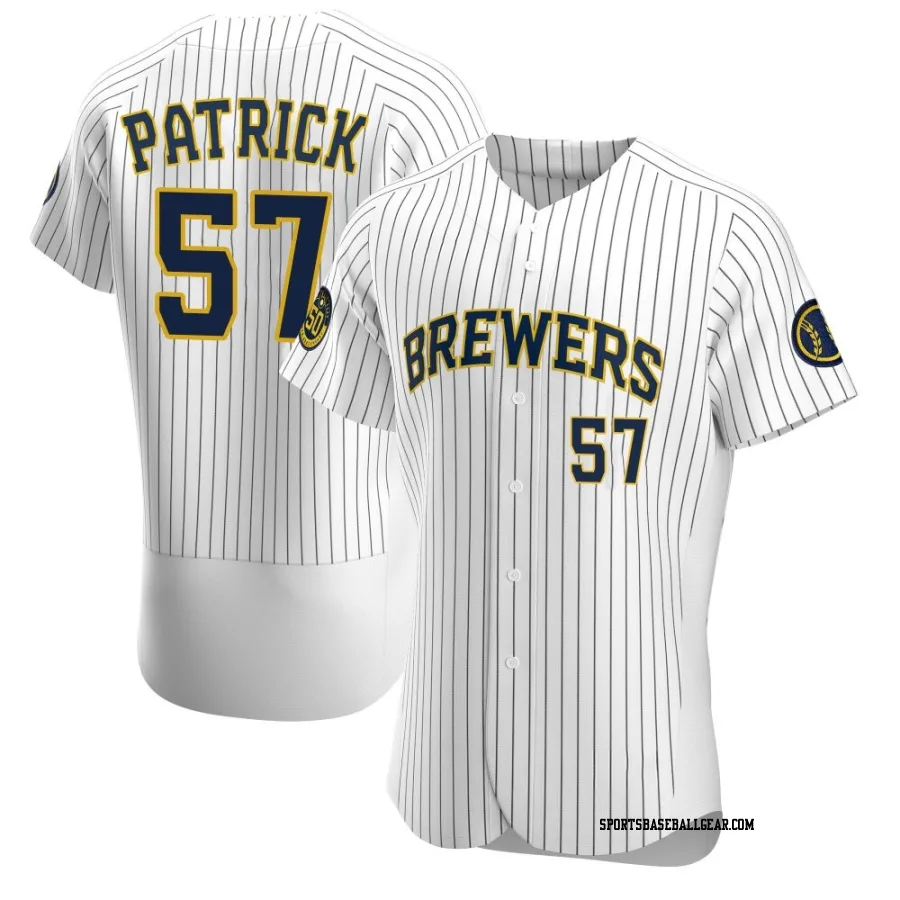 Chad Patrick Men's Milwaukee Brewers White Authentic Alternate Jersey