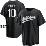 Chad Pinder Men's Oakland Athletics Black/White Replica Jersey