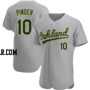 Chad Pinder Men's Oakland Athletics Gray Authentic Road Jersey