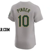 Chad Pinder Men's Oakland Athletics Gray Elite Road Jersey