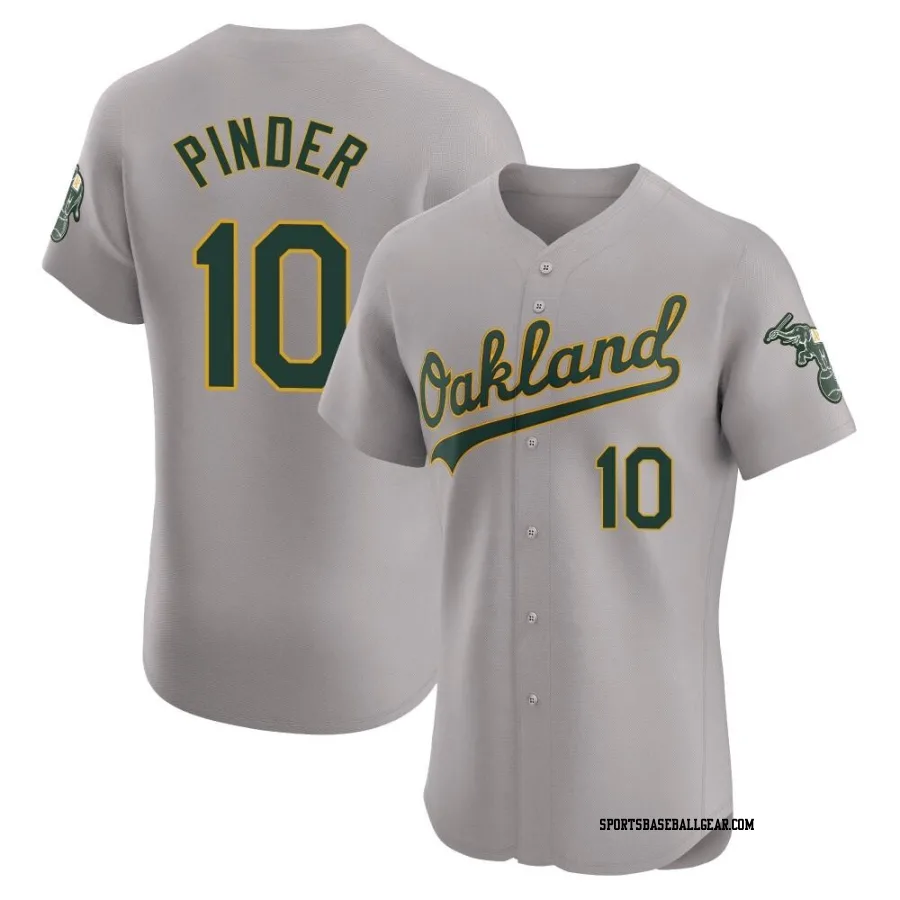 Chad Pinder Men's Oakland Athletics Gray Elite Road Jersey