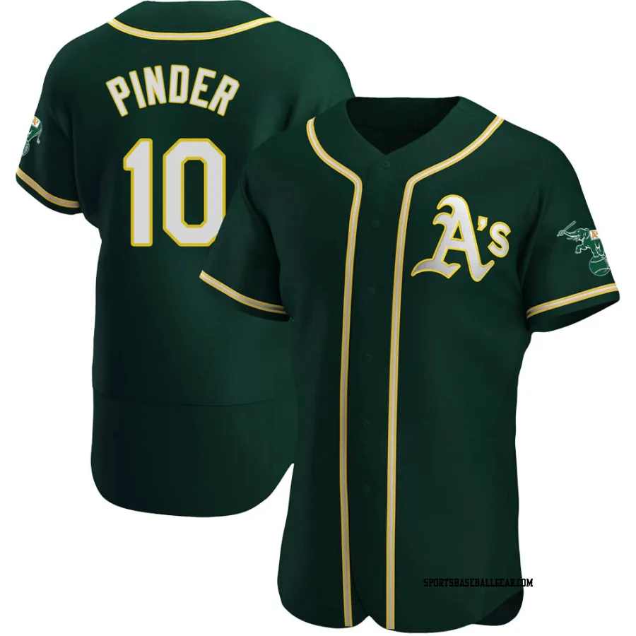 Chad Pinder Men's Oakland Athletics Green Authentic Alternate Jersey