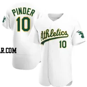 Chad Pinder Men's Oakland Athletics White Authentic Home Jersey