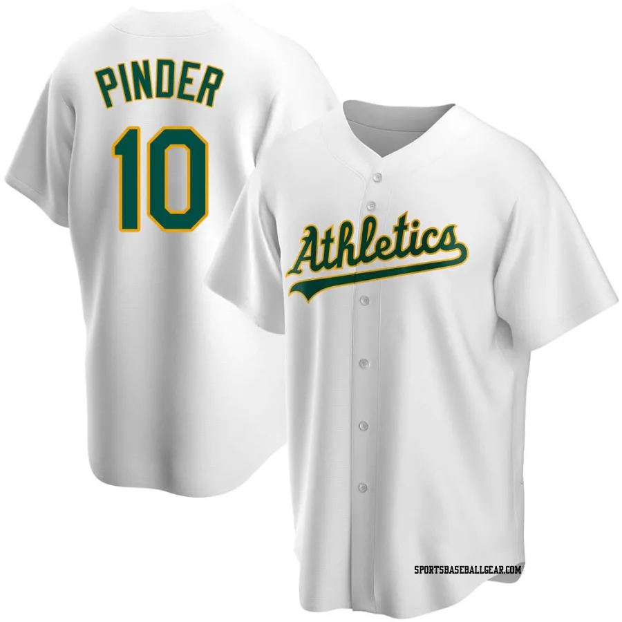 Chad Pinder Men's Oakland Athletics White Replica Home Jersey