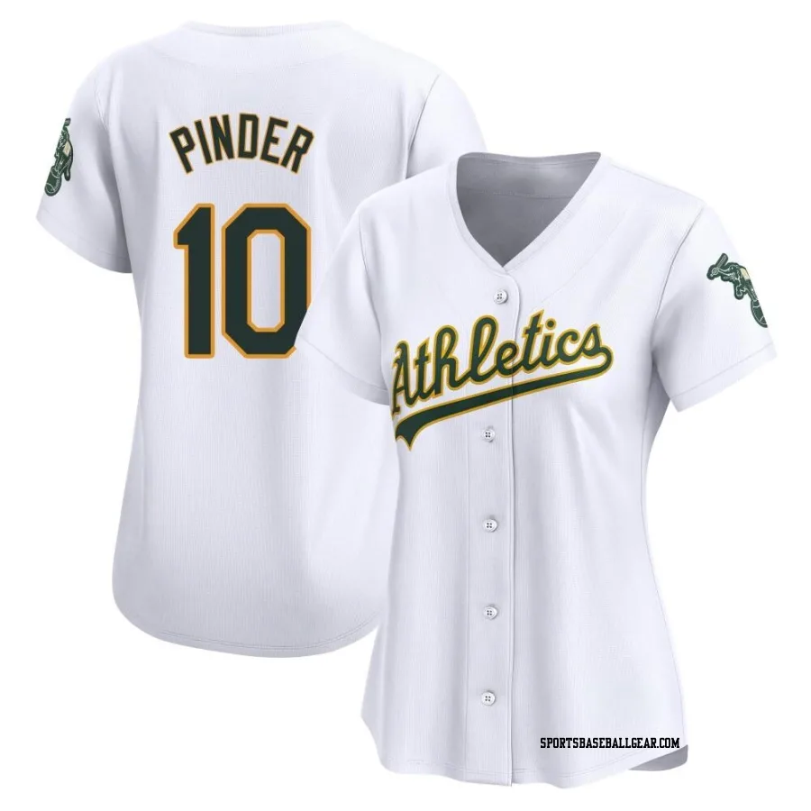 Chad Pinder Women's Oakland Athletics White Limited Home Jersey