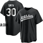 Chad Smith Men's Oakland Athletics Black/White Replica Jersey