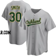 Chad Smith Men's Oakland Athletics Gray Replica Road Jersey