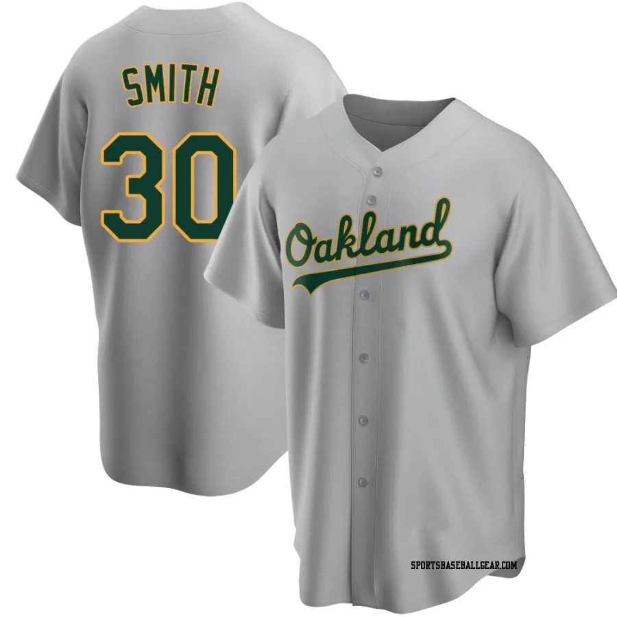 Chad Smith Men's Oakland Athletics Gray Replica Road Jersey