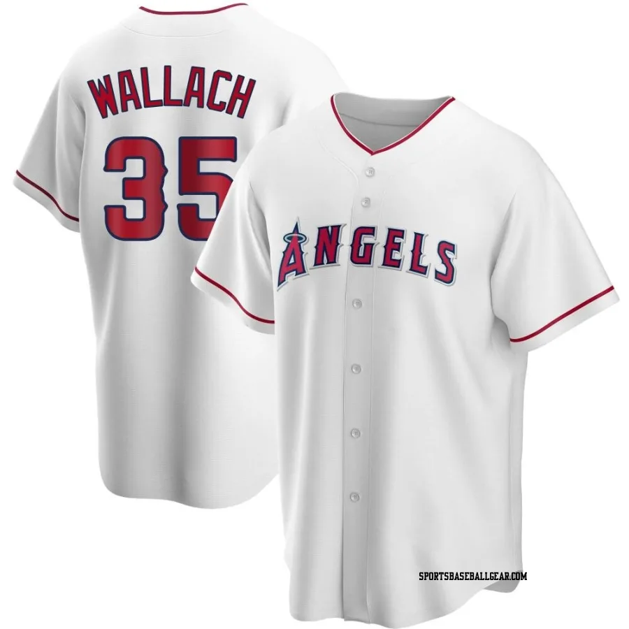 Chad Wallach Men's Los Angeles Angels White Replica Home Jersey