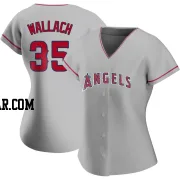 Chad Wallach Women's Los Angeles Angels Authentic Silver Road Jersey