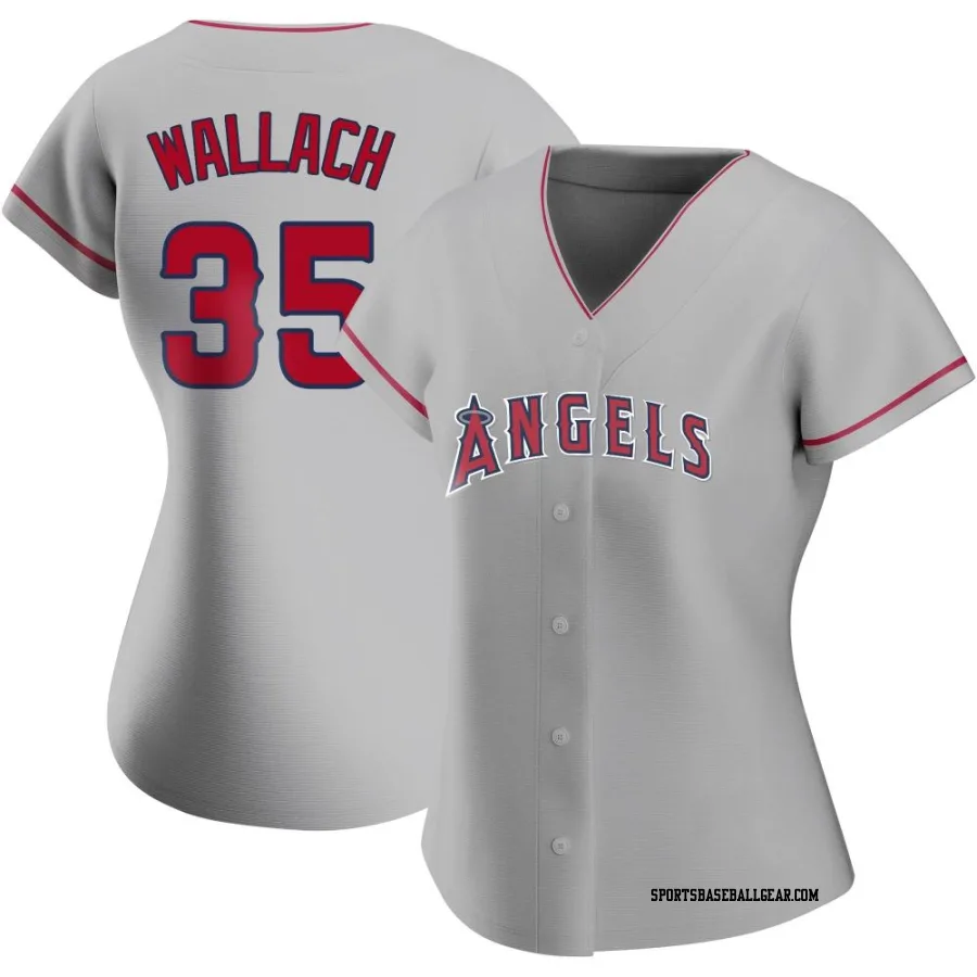 Chad Wallach Women's Los Angeles Angels Authentic Silver Road Jersey