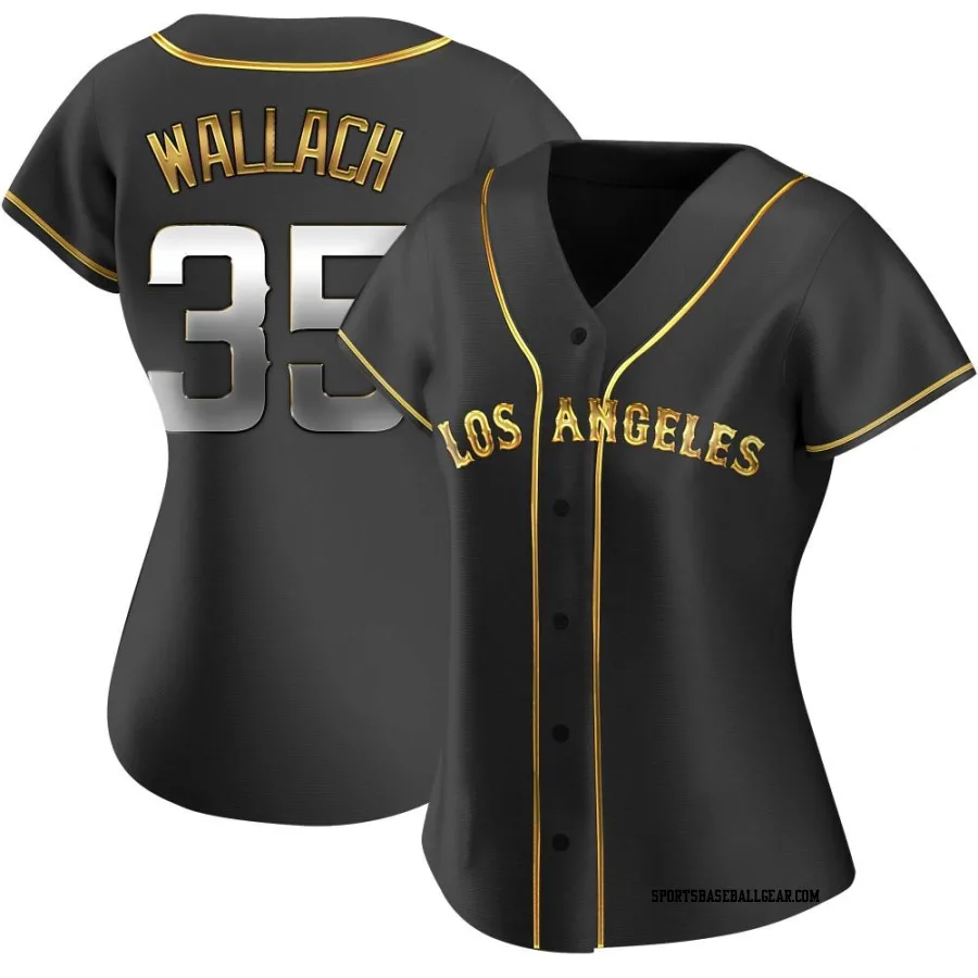 Chad Wallach Women's Los Angeles Angels Black Golden Replica Alternate Jersey