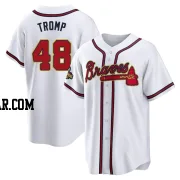 Chadwick Tromp Men's Atlanta Braves Gold Replica White 2022 Program Jersey