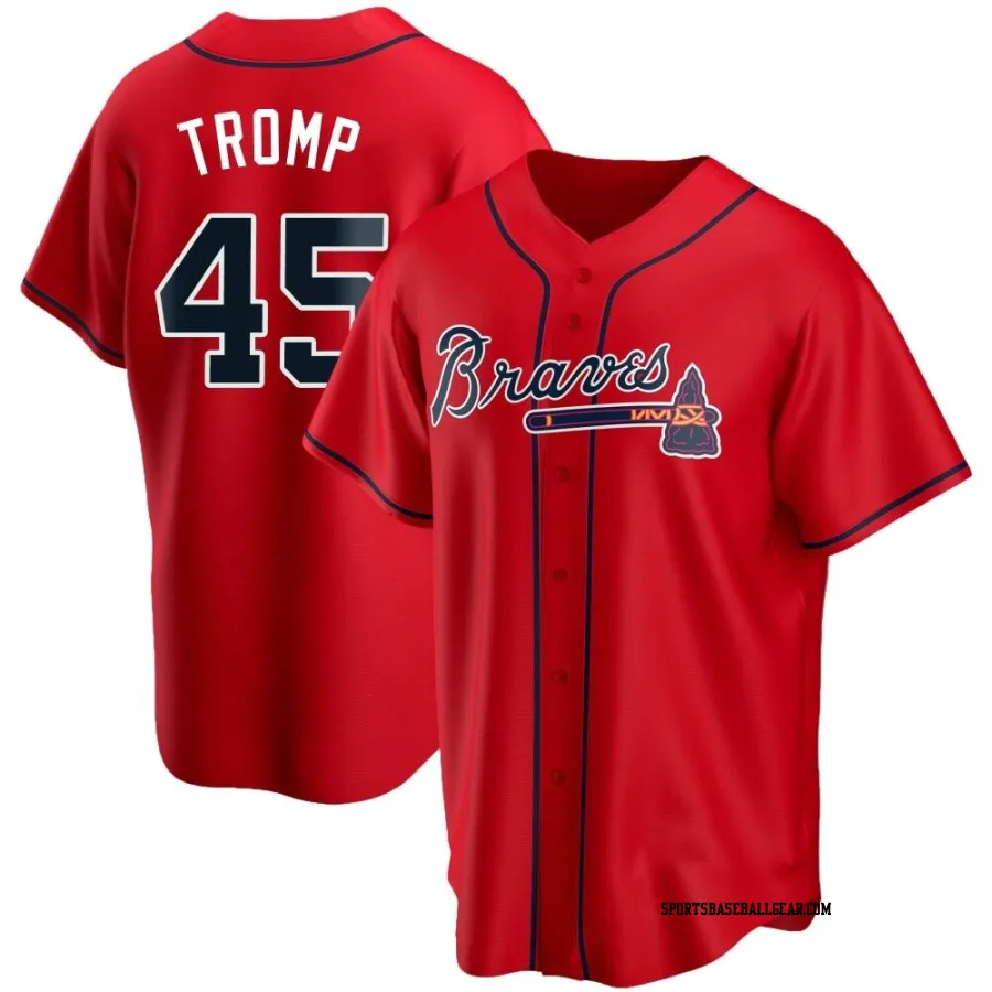 Chadwick Tromp Youth Atlanta Braves Red Replica Alternate Jersey