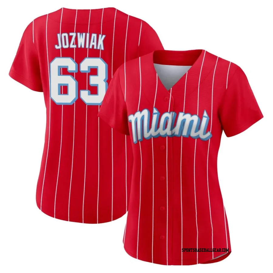 Chandler Jozwiak Women's Miami Marlins Red Replica 2021 City Connect Jersey