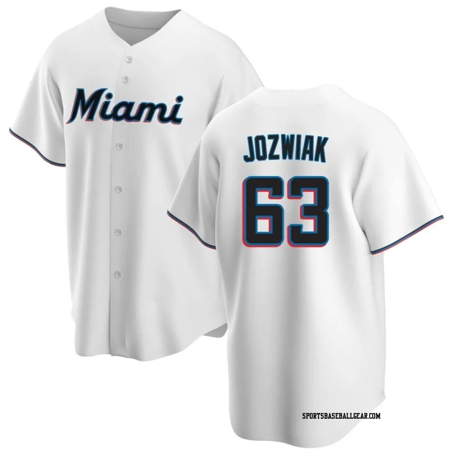 Chandler Jozwiak Youth Miami Marlins White Replica Home Jersey