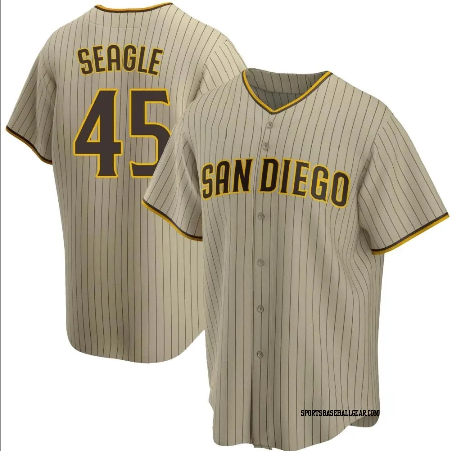 Chandler Seagle Men's San Diego Padres Sand/Brown Replica Alternate Jersey