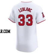 Charles Leblanc Men's Los Angeles Angels White Elite Home Jersey