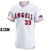 Charles Leblanc Men's Los Angeles Angels White Elite Home Patch Jersey