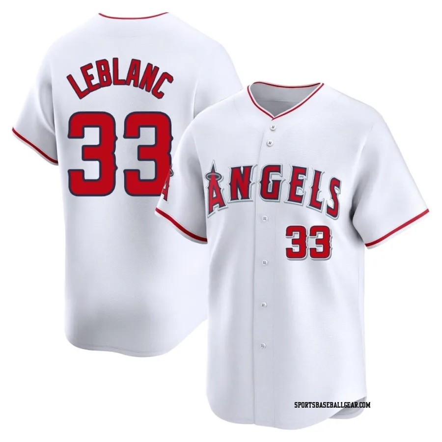 Charles Leblanc Men's Los Angeles Angels White Limited Home Jersey