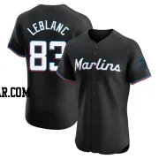 Charles Leblanc Men's Miami Marlins Black Elite Alternate Vapor Premier Jersey