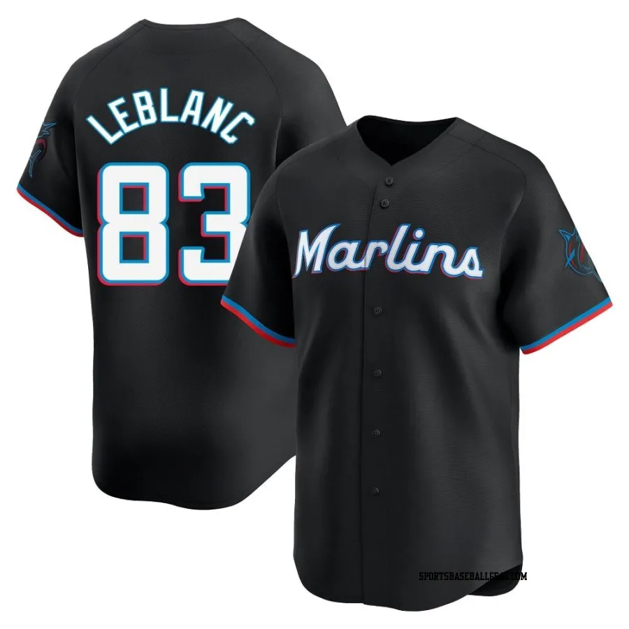 Charles Leblanc Men's Miami Marlins Black Limited Alternate Jersey