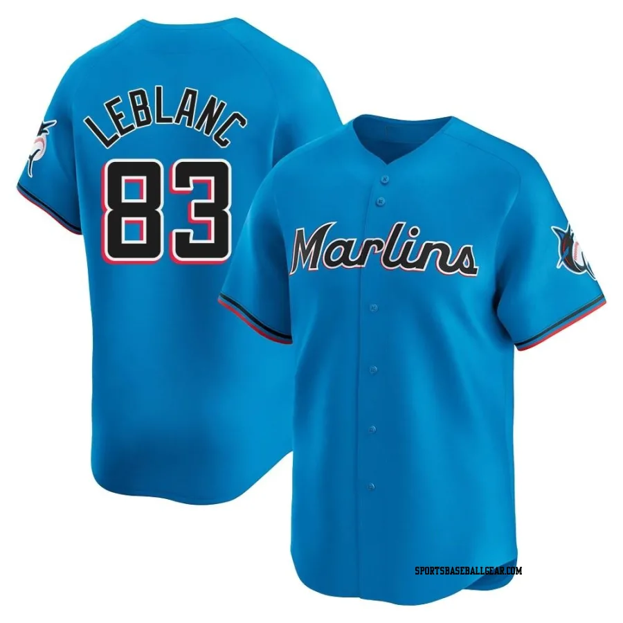 Charles Leblanc Men's Miami Marlins Blue Limited Alternate Jersey