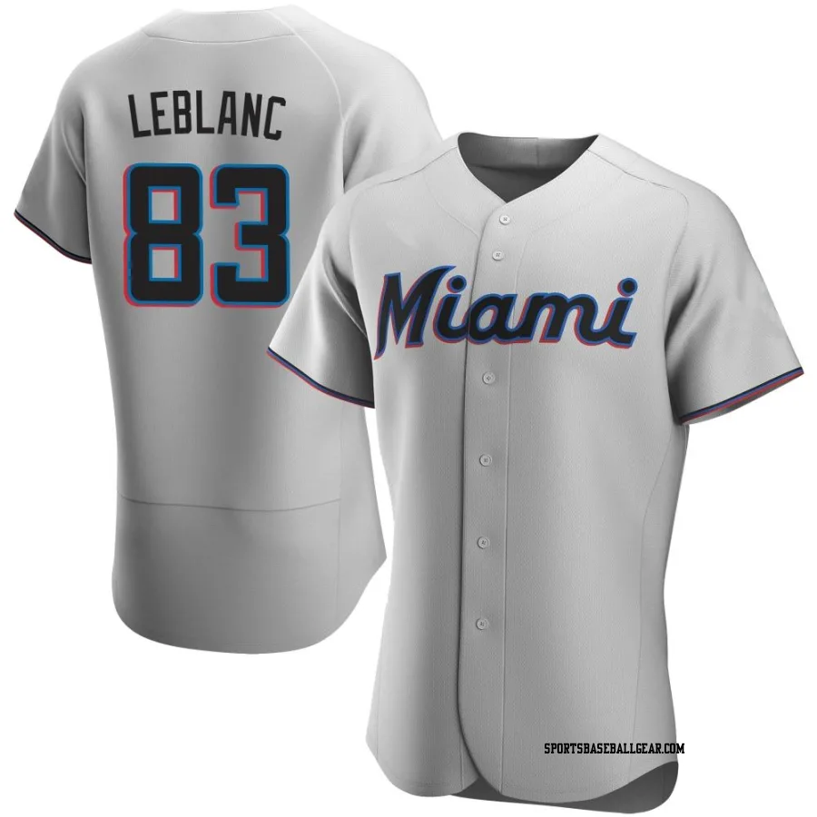 Charles Leblanc Men's Miami Marlins Gray Authentic Road Jersey